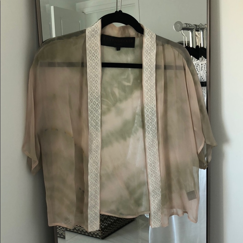 LEYENDECKER Sheer Short Sleeve Jacket